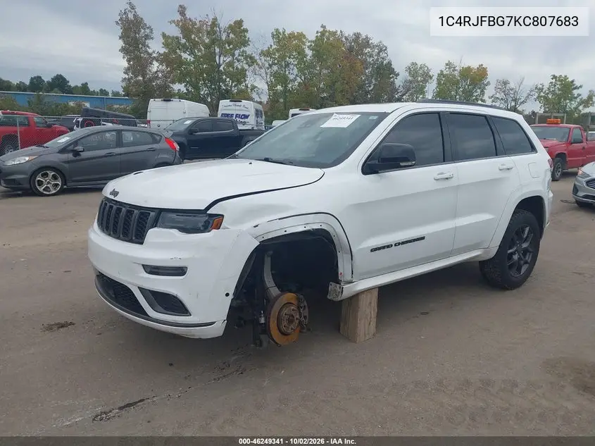 2019 JEEP GRAND CHEROKEE VIN 1C4RJFBG7KC807683 — фото 2