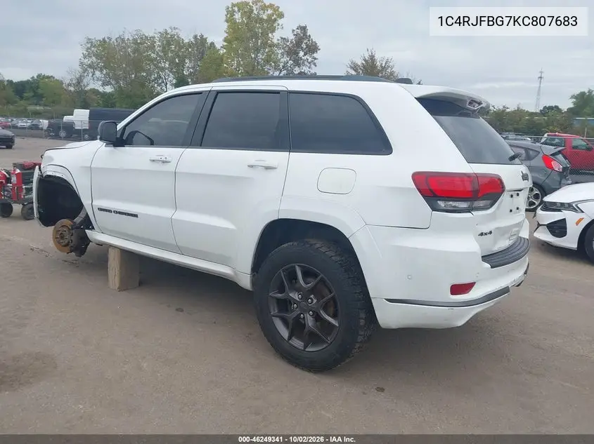 2019 JEEP GRAND CHEROKEE VIN 1C4RJFBG7KC807683 — фото 3