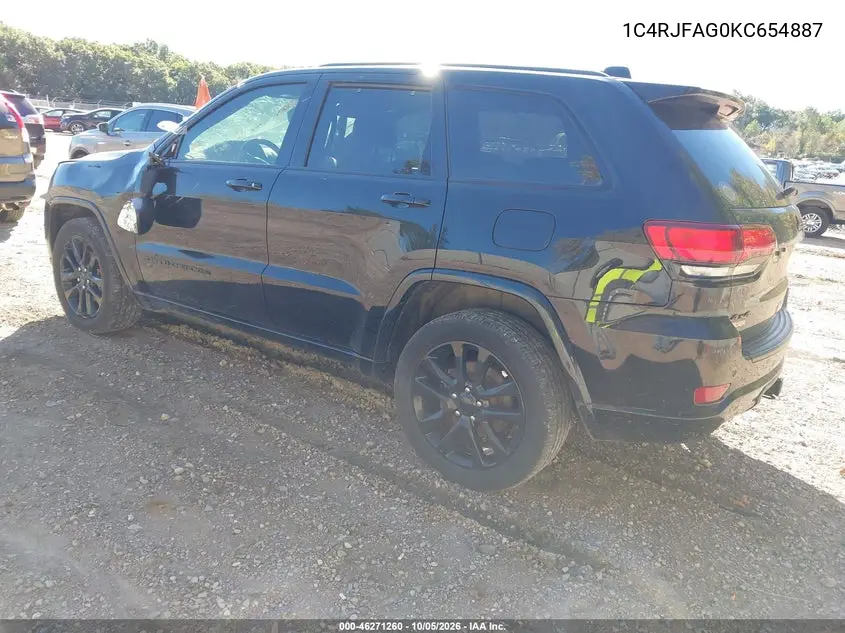 2019 JEEP GRAND CHEROKEE VIN 1C4RJFAG0KC654887 — фото 3