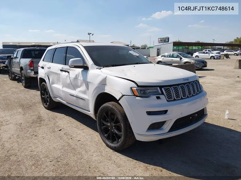JEEP GRAND CHEROKEE 2019, VIN 1C4RJFJT1KC748614