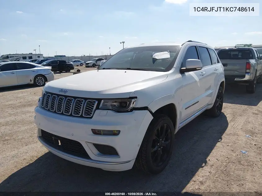 2019 JEEP GRAND CHEROKEE VIN 1C4RJFJT1KC748614 — фото 2