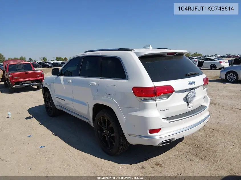 2019 JEEP GRAND CHEROKEE VIN 1C4RJFJT1KC748614 — фото 3