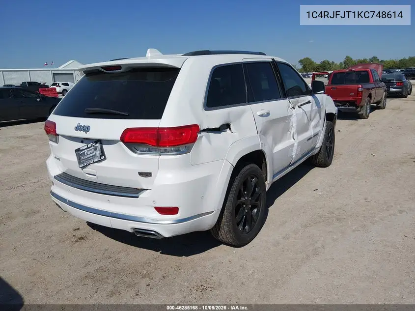 2019 JEEP GRAND CHEROKEE VIN 1C4RJFJT1KC748614 — фото 4