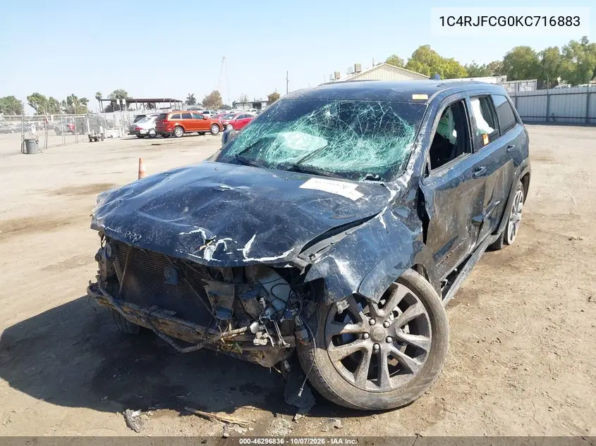 2019 JEEP GRAND CHEROKEE VIN 1C4RJFCG0KC716883 — фото 2