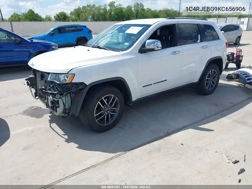 2019 JEEP GRAND CHEROKEE VIN 1C4RJEBG9KC656906 — фото 2