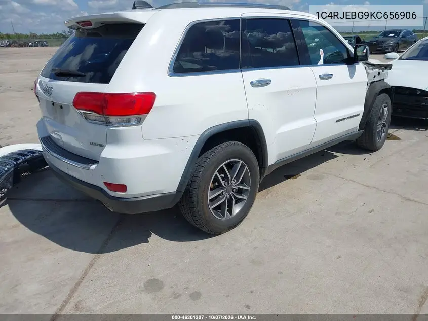 2019 JEEP GRAND CHEROKEE VIN 1C4RJEBG9KC656906 — фото 4