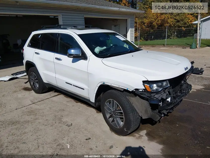 JEEP GRAND CHEROKEE 2019, VIN 1C4RJFBG2KC526522