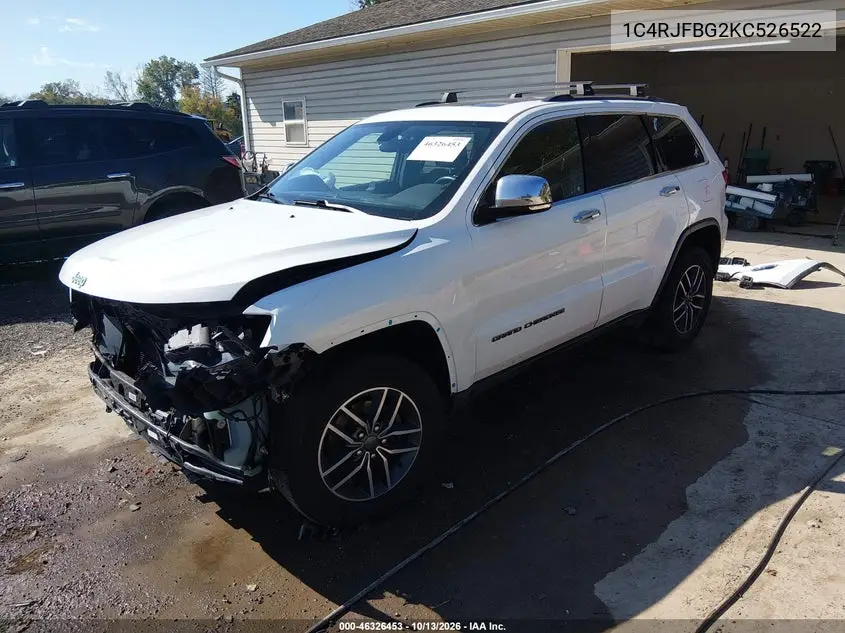 2019 JEEP GRAND CHEROKEE VIN 1C4RJFBG2KC526522 — фото 2