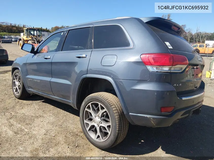 2019 JEEP GRAND CHEROKEE VIN 1C4RJFCG1KC695932 — фото 3