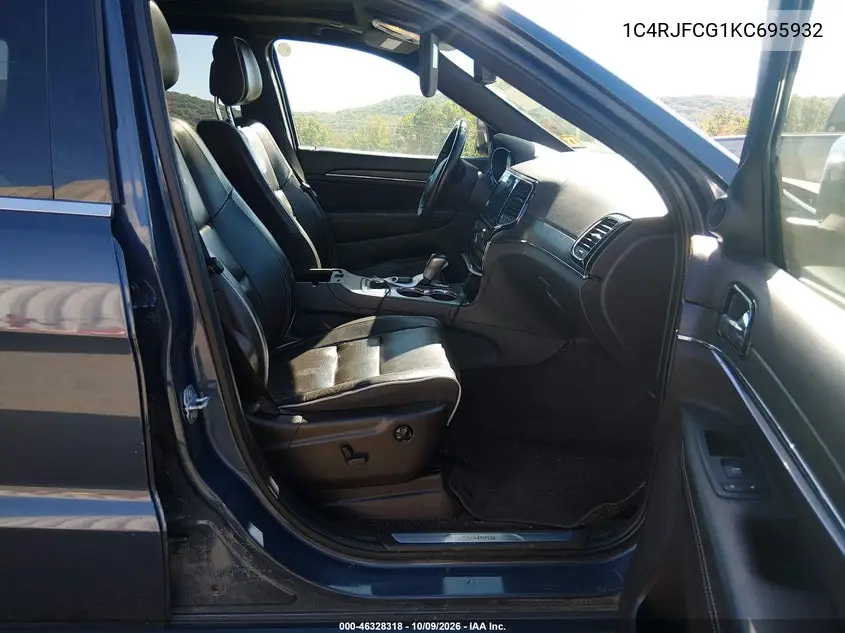 2019 JEEP GRAND CHEROKEE VIN 1C4RJFCG1KC695932 — фото 5