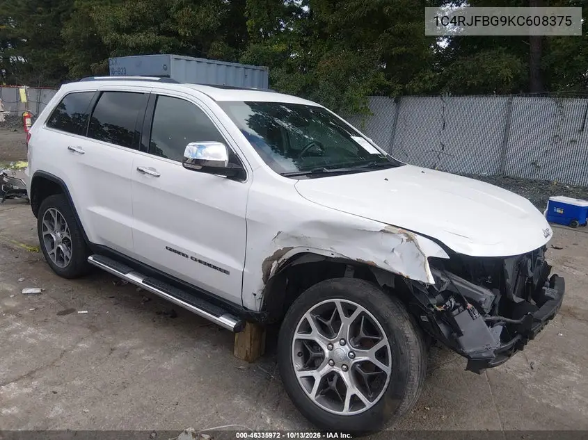 JEEP GRAND CHEROKEE 2019, VIN 1C4RJFBG9KC608375