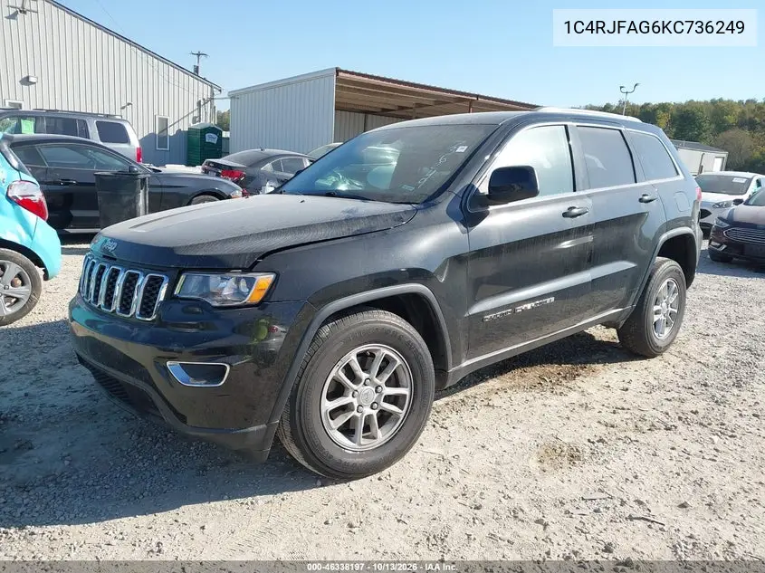 2019 JEEP GRAND CHEROKEE VIN 1C4RJFAG6KC736249 — фото 2