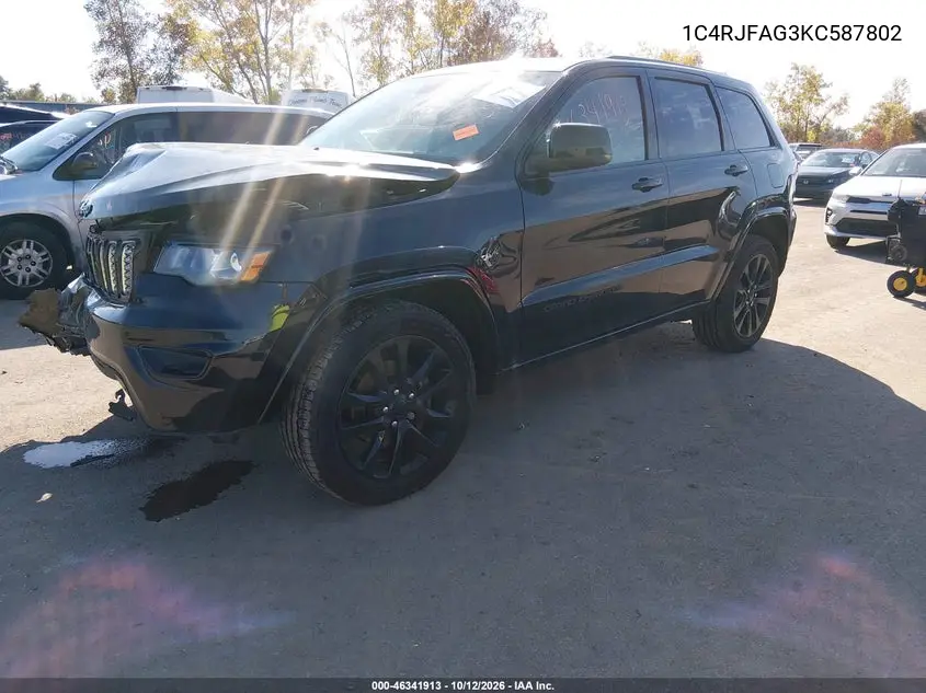 2019 JEEP GRAND CHEROKEE VIN 1C4RJFAG3KC587802 — фото 2