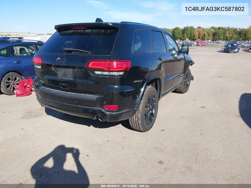 2019 JEEP GRAND CHEROKEE VIN 1C4RJFAG3KC587802 — фото 4