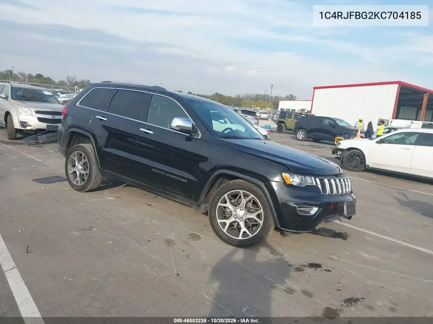 JEEP GRAND CHEROKEE 2019, VIN 1C4RJFBG2KC704185