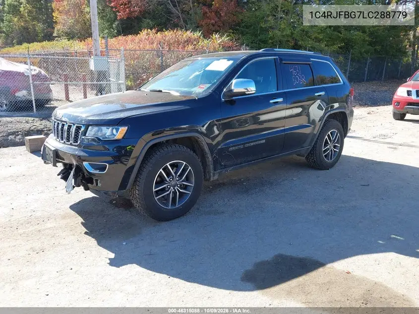 2020 JEEP GRAND CHEROKEE VIN 1C4RJFBG7LC288779 — фото 2