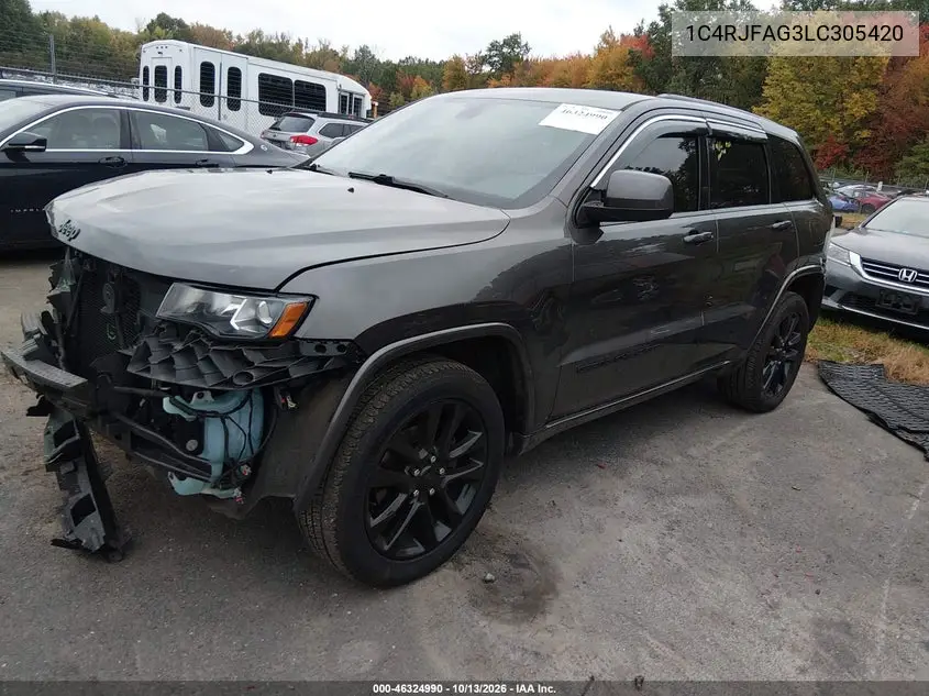 2020 JEEP GRAND CHEROKEE VIN 1C4RJFAG3LC305420 — фото 2