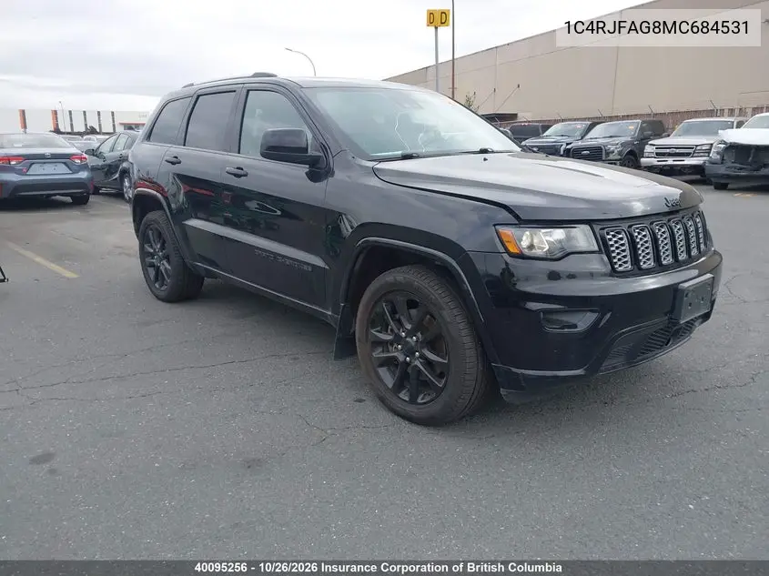 JEEP GRAND CHEROKEE 2021, VIN 1C4RJFAG8MC684531