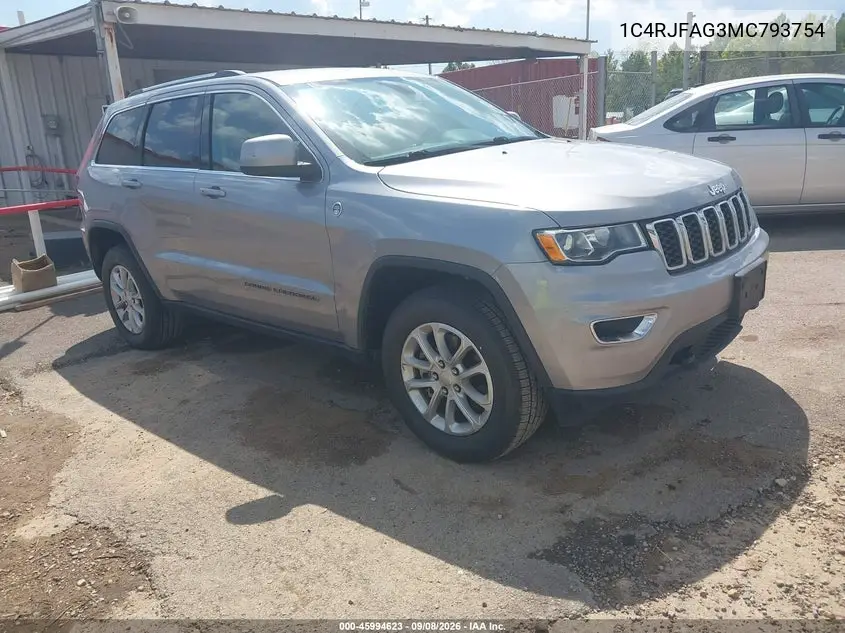 JEEP GRAND CHEROKEE 2021, VIN 1C4RJFAG3MC793754