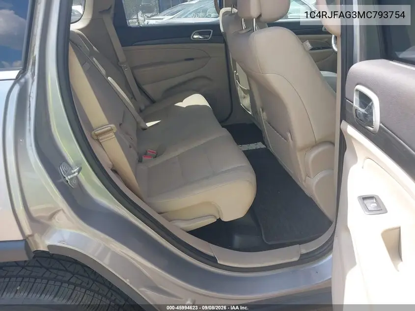 2021 JEEP GRAND CHEROKEE VIN 1C4RJFAG3MC793754 — фото 8