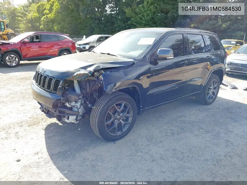 2021 JEEP GRAND CHEROKEE VIN 1C4RJFBG1MC584530 — фото 2