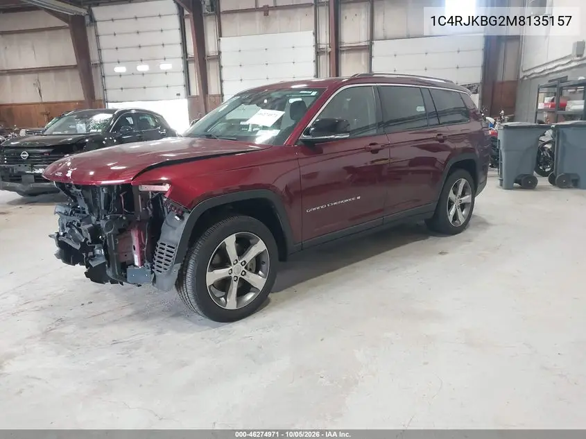 2021 JEEP GRAND CHEROKEE VIN 1C4RJKBG2M8135157 — фото 2