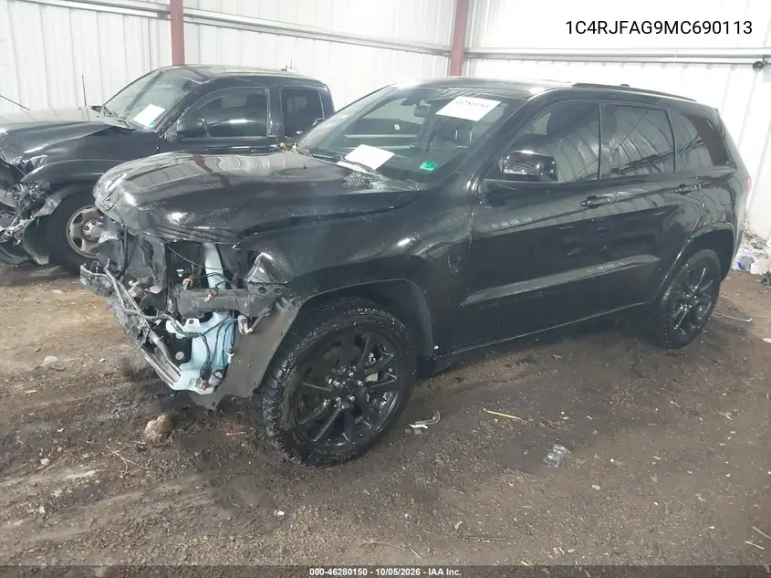 2021 JEEP GRAND CHEROKEE VIN 1C4RJFAG9MC690113 — фото 2