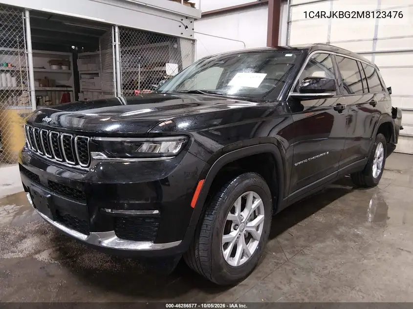 2021 JEEP GRAND CHEROKEE VIN 1C4RJKBG2M8123476 — фото 2