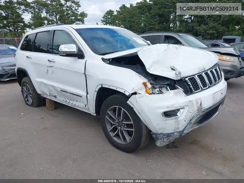 JEEP GRAND CHEROKEE 2021, VIN 1C4RJFBG1MC509214