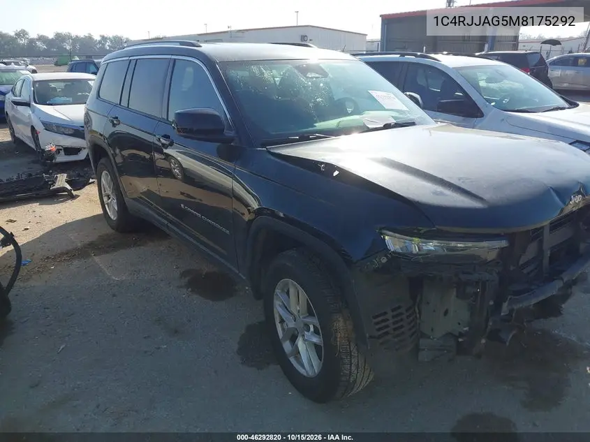 JEEP GRAND CHEROKEE 2021, VIN 1C4RJJAG5M8175292