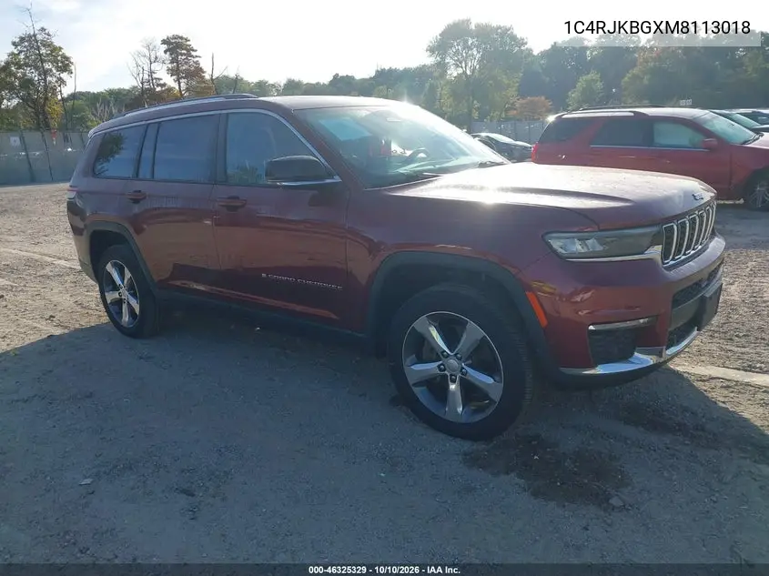 JEEP GRAND CHEROKEE 2021, VIN 1C4RJKBGXM8113018