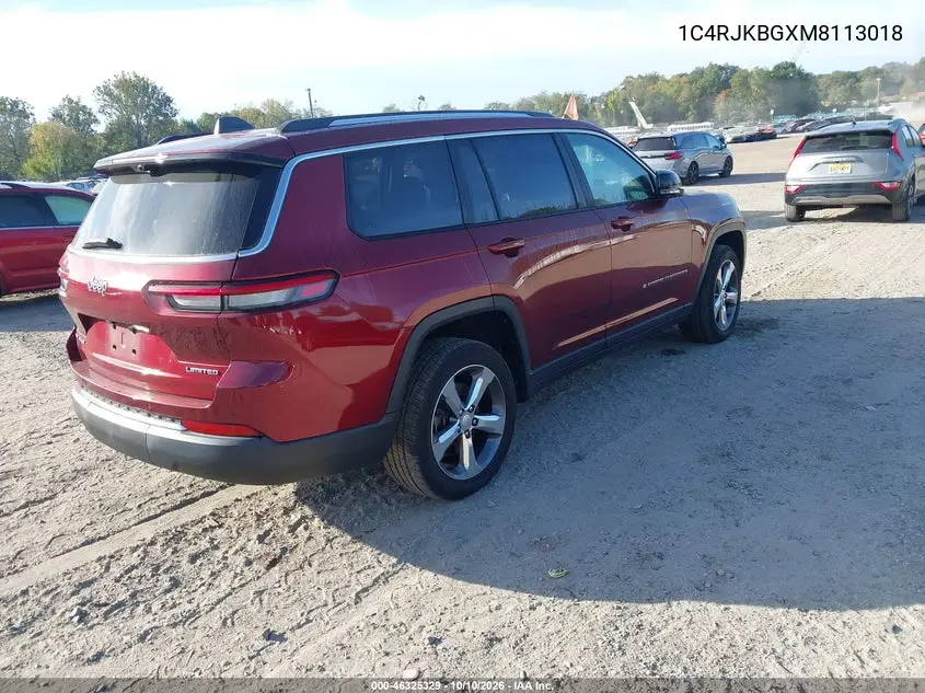 2021 JEEP GRAND CHEROKEE VIN 1C4RJKBGXM8113018 — фото 4