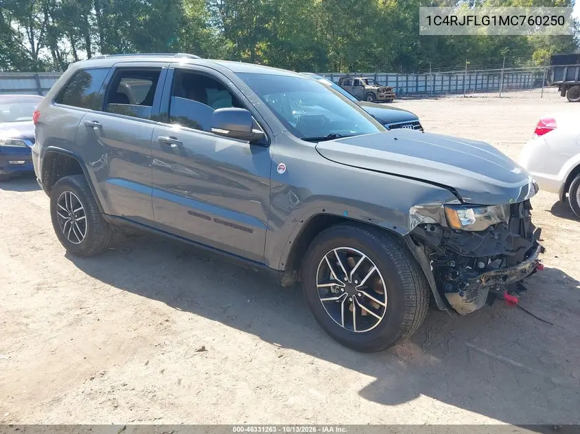 JEEP GRAND CHEROKEE 2021, VIN 1C4RJFLG1MC760250