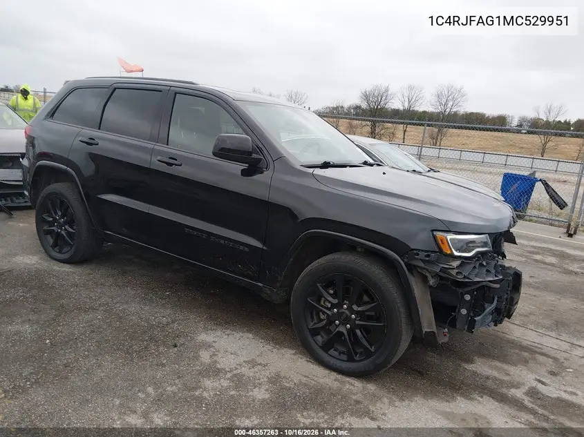 JEEP GRAND CHEROKEE 2021, VIN 1C4RJFAG1MC529951