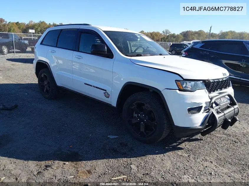 JEEP GRAND CHEROKEE 2021, VIN 1C4RJFAG6MC778827
