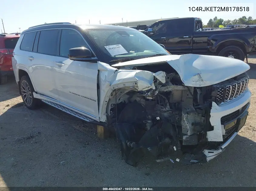 JEEP GRAND CHEROKEE 2021, VIN 1C4RJKET2M8178518