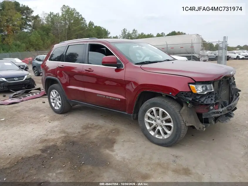 JEEP GRAND CHEROKEE 2021, VIN 1C4RJFAG4MC731974