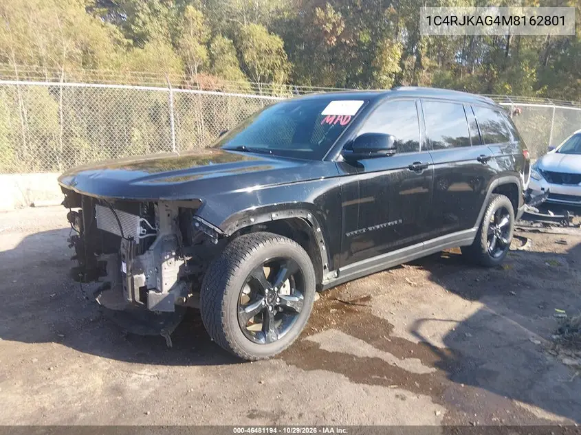 JEEP GRAND CHEROKEE 2021, VIN 1C4RJKAG4M8162801
