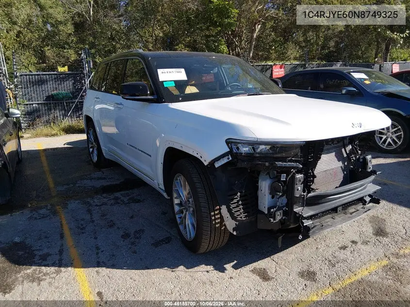JEEP GRAND CHEROKEE 2022, VIN 1C4RJYE60N8749325
