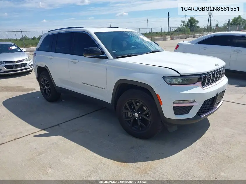 JEEP GRAND CHEROKEE 2022, VIN 1C4RJGBG2N8581551