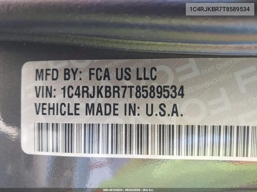 2026 JEEP GRAND CHEROKEE VIN 1C4RJKBR7T8589534 — фото 9