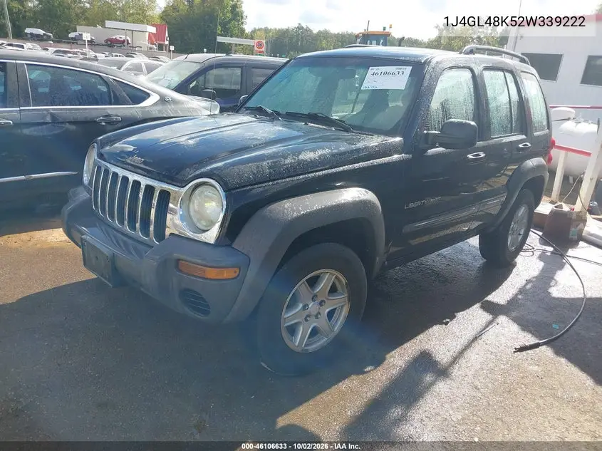 2002 JEEP LIBERTY (NORTH AMERICA) VIN 1J4GL48K52W339222 — фото 2