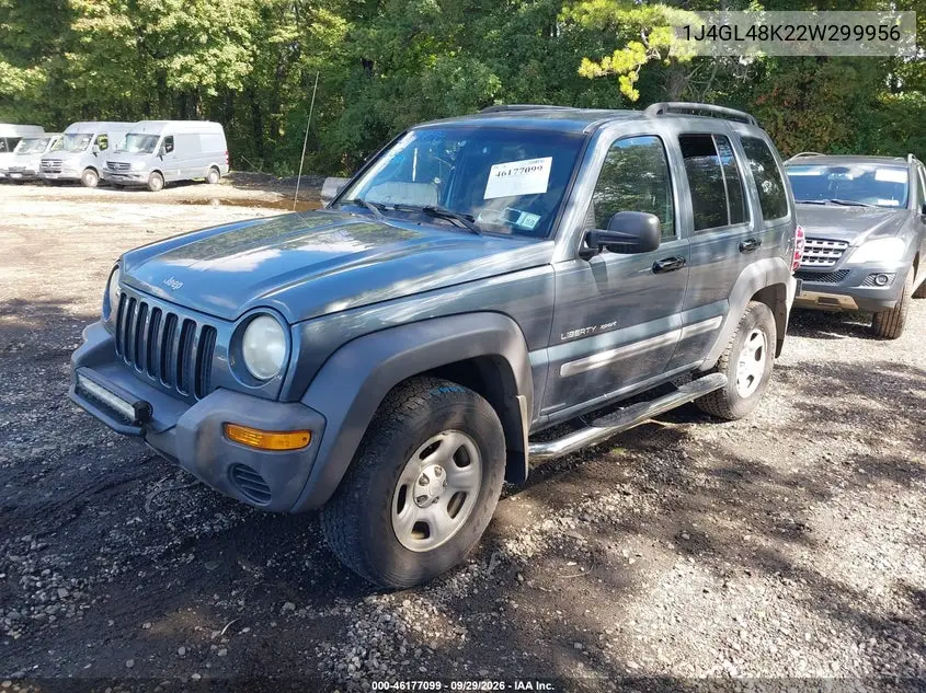 2002 JEEP LIBERTY (NORTH AMERICA) VIN 1J4GL48K22W299956 — фото 2