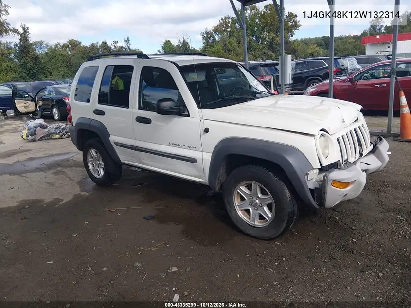 JEEP LIBERTY (NORTH AMERICA) 2002, VIN 1J4GK48K12W132314