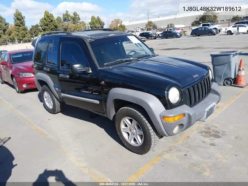 JEEP LIBERTY (NORTH AMERICA) 2002, VIN 1J8GL48K32W189612