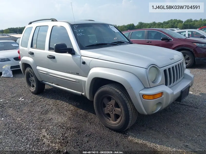 JEEP LIBERTY (NORTH AMERICA) 2003, VIN 1J4GL58K03W704591
