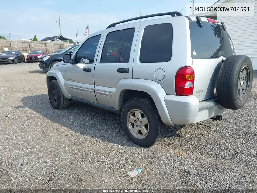 2003 JEEP LIBERTY (NORTH AMERICA) VIN 1J4GL58K03W704591 — фото 3