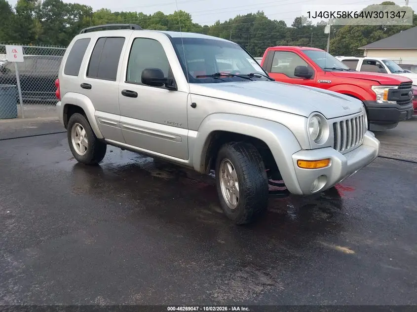 JEEP LIBERTY (NORTH AMERICA) 2004, VIN 1J4GK58K64W301347