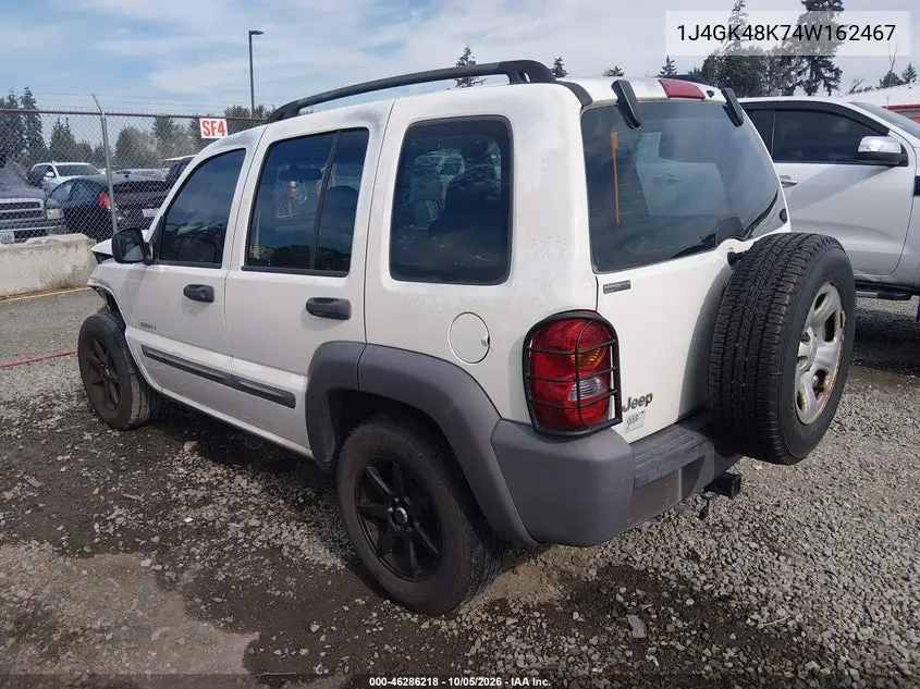 2004 JEEP LIBERTY (NORTH AMERICA) VIN 1J4GK48K74W162467 — фото 3