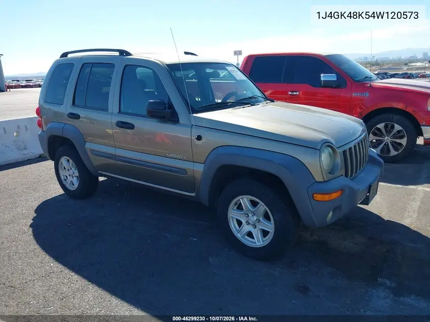JEEP LIBERTY (NORTH AMERICA) 2004, VIN 1J4GK48K54W120573